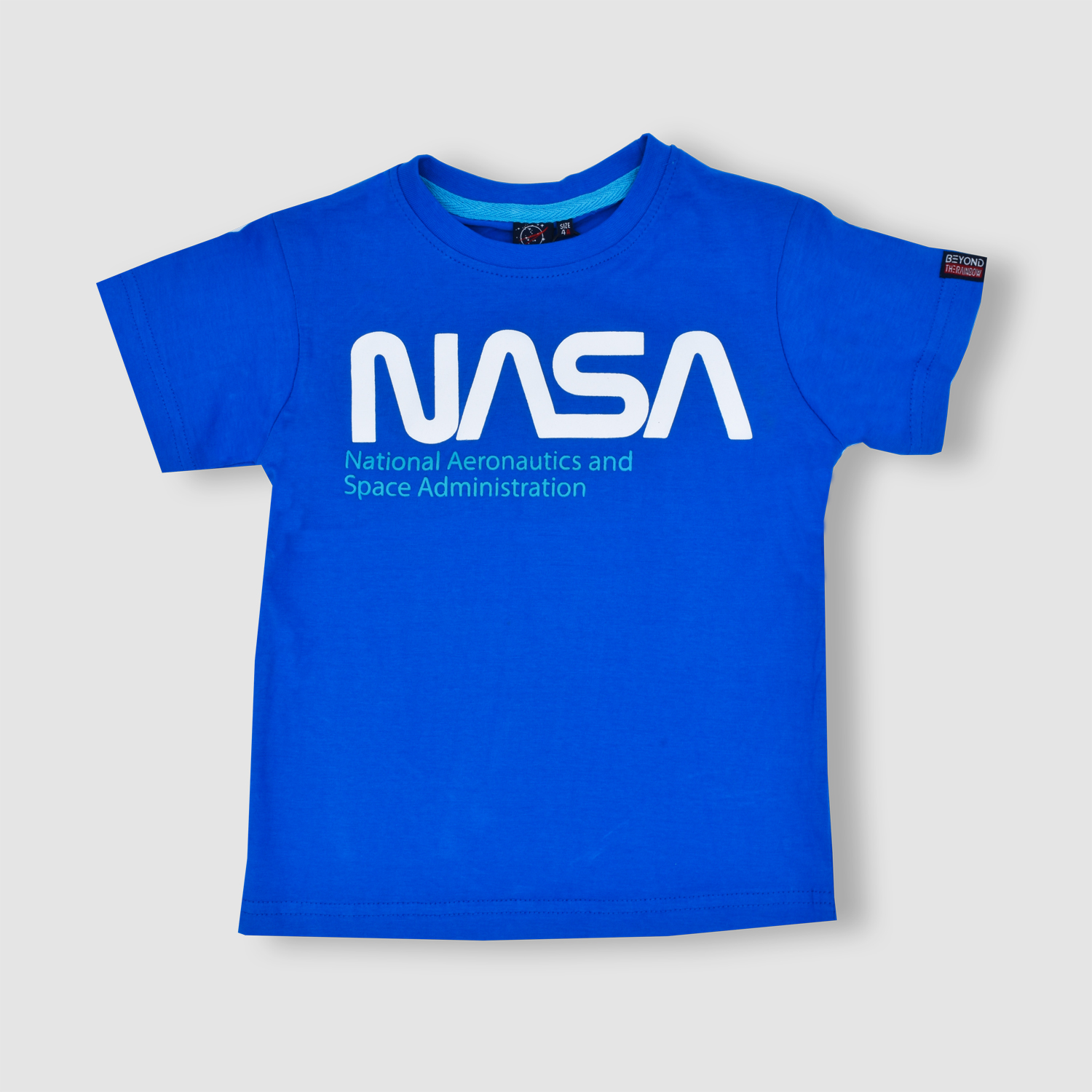 camiseta nasa infantil azul