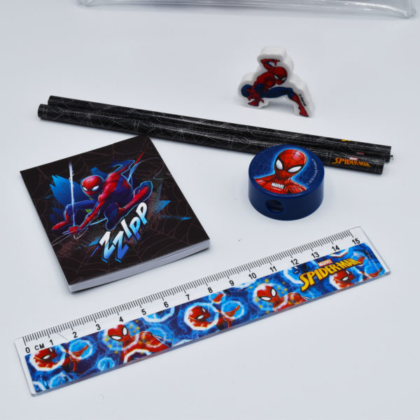 Estuche con instrumentos escolares de SPIDERMAN para niños - Imagen 4