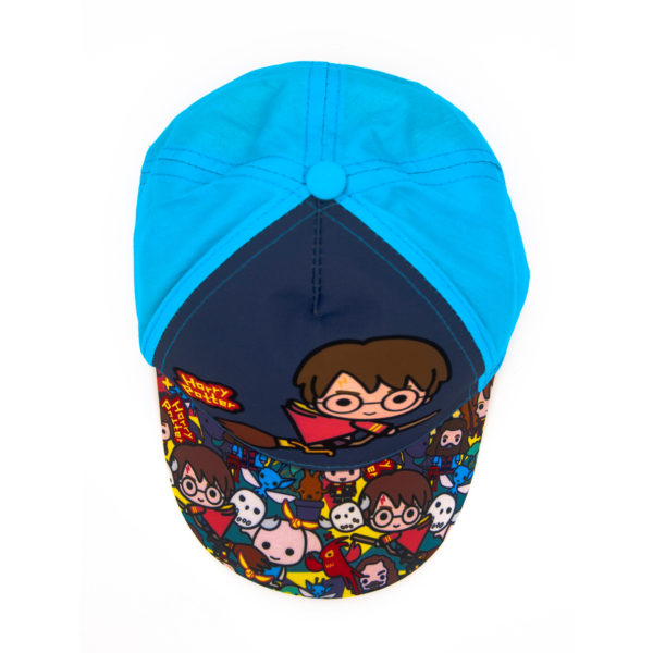 Gorra visera curva HARRY POTTER, béisbol, infantil, niño, producto original con la licencia Harry Potter de Warner Bros Entertainment, protección UV30+ UPF, colores: azul y azul marino.