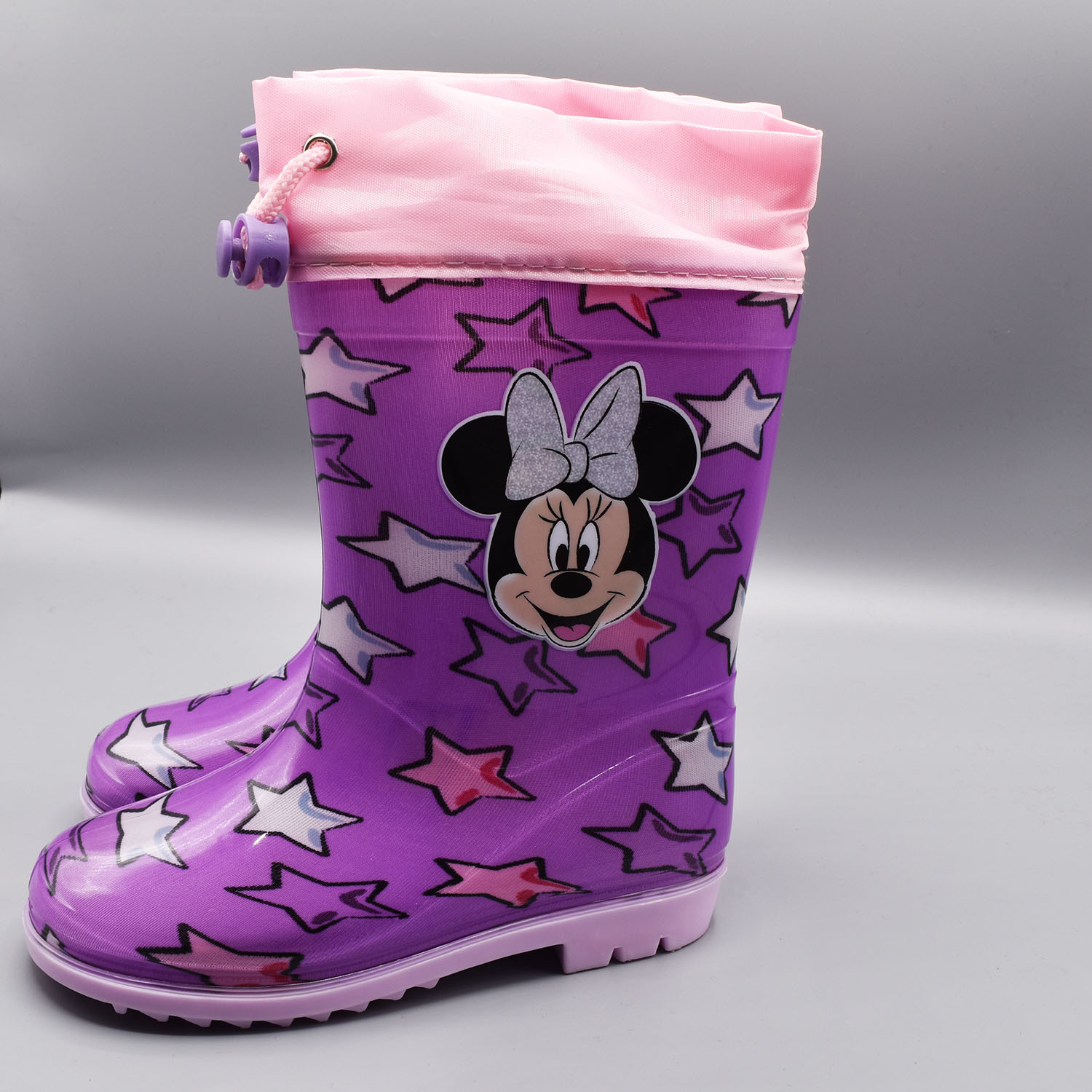 Botas Agua Minnie Mouse Disney para niñas Botas Agua Unicornio y Minnie Mouse con Suela Antideslizante y Cuello Ajustable 
