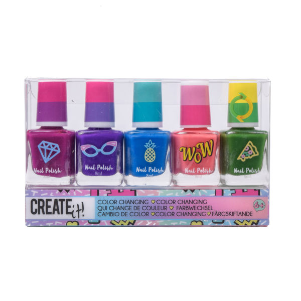 Set de 5 esmaltes de uñas de diferentes olores Create It!