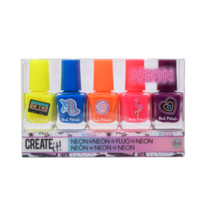 Set de 5 esmaltes pinta uñas de neón Create It!