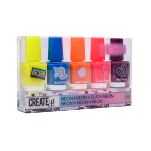 Set de 5 esmaltes pinta uñas de neón Create It!