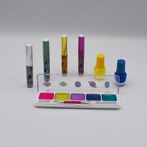 Set de maquillaje aromatizado con purpurinas. Create It!