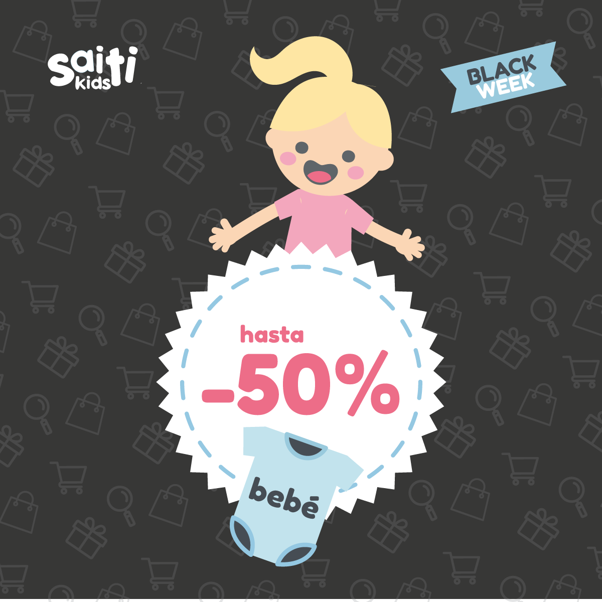 Black Friday en ropa para bebés, niños accesorios | Saiti Kids