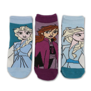 Pack de 3 calcetines FROZEN para niñas de Ana y Elsa