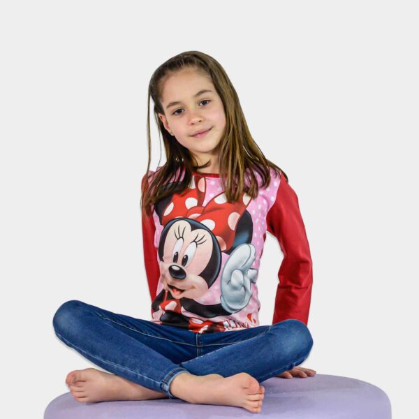 Camiseta manga larga de Minnie para niña