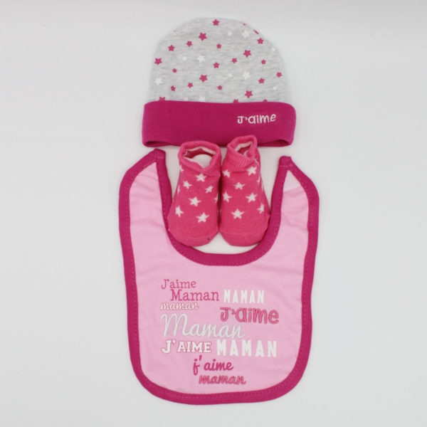 Set de 5 piezas para bebé niña con osito y estrellas - Imagen 4