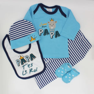 Set de 5 piezas para bebé niño con oso