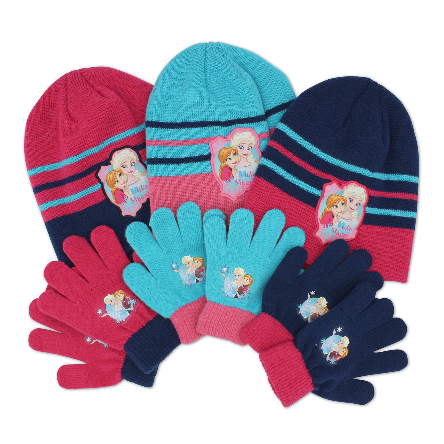 conjunto de gorro y guantes para niñas