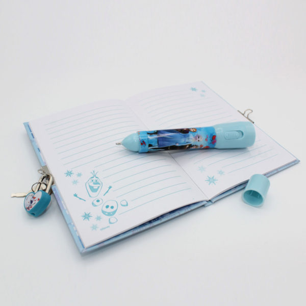 Set de diario y bolígrafo con luz ultravioleta de Frozen - Imagen 5