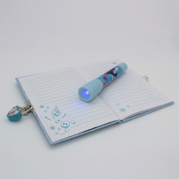Set de diario y bolígrafo con luz ultravioleta de Frozen - Imagen 4