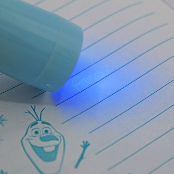 Set de diario y bolígrafo con luz ultravioleta de Frozen - Imagen 3
