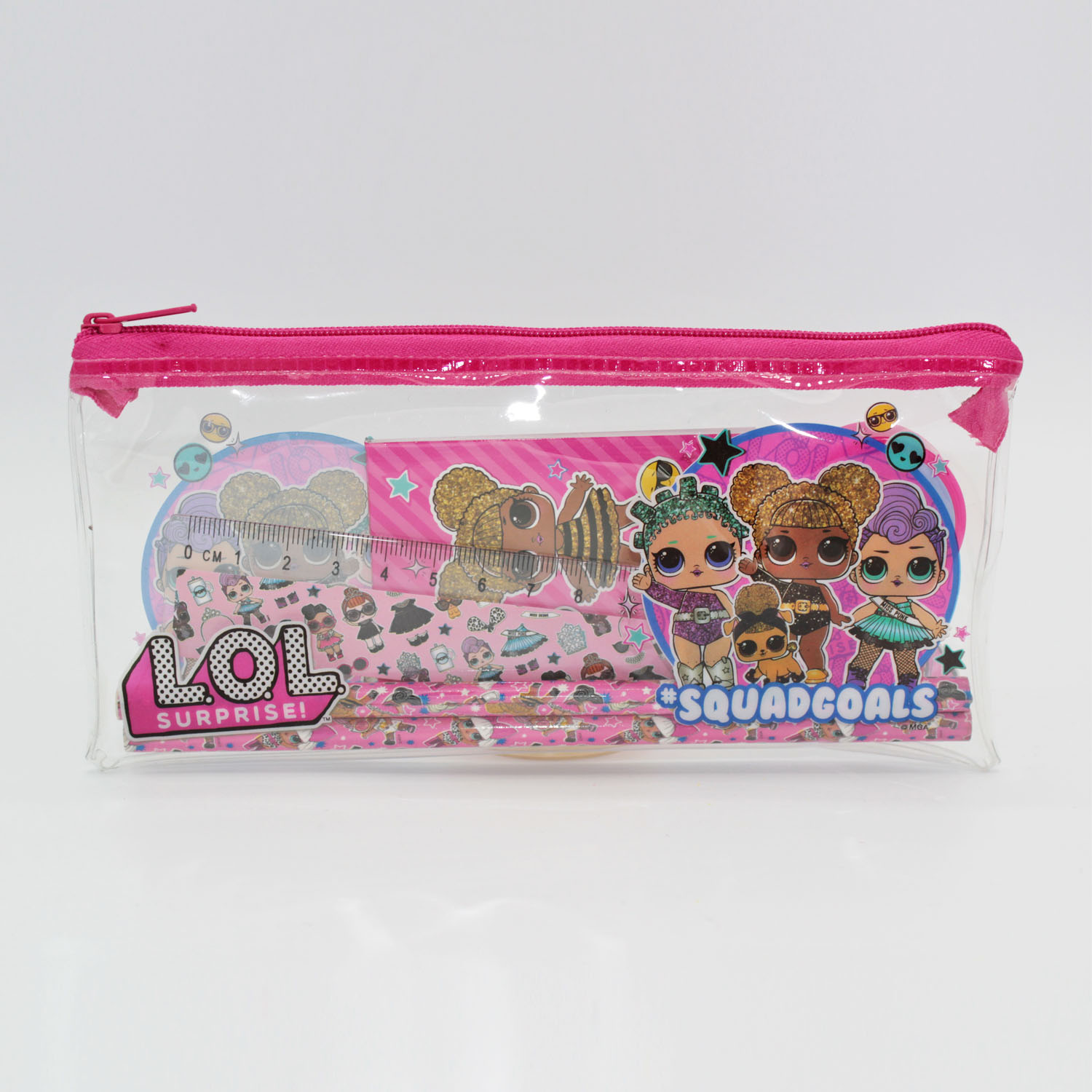 Estuche con instrumentos escolares de LOL para niñas | Kids