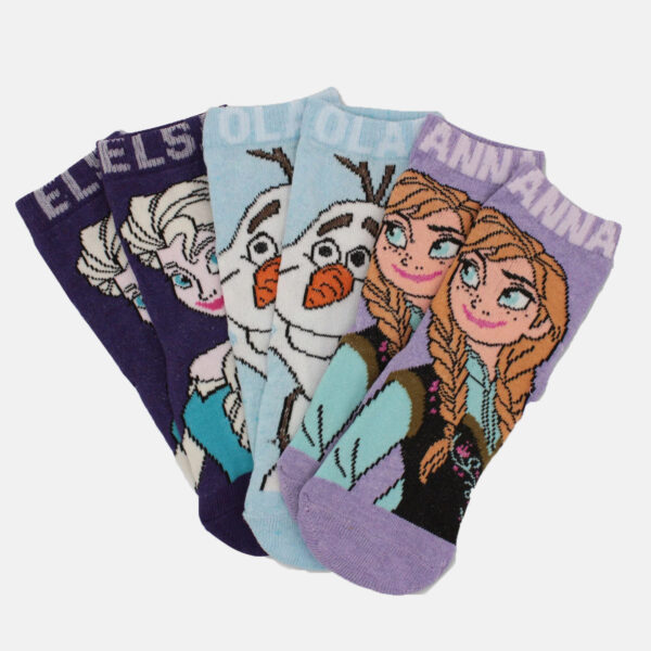 Pack de 3 calcetines FROZEN para niñas con Olaf, Elsa y Ana - Imagen 4