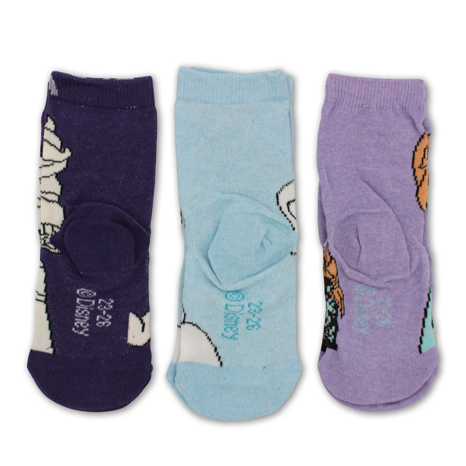 Pack de 3 calcetines FROZEN para niñas de Ana y Elsa