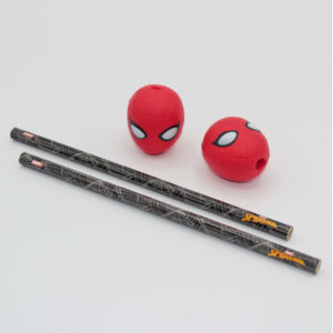 Set de 2 lápices y squishy de SPIDERMAN