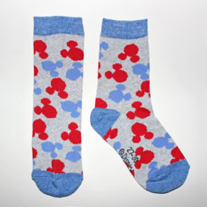 Pack de 3 calcetines de Mickey para niños en rojo y gris