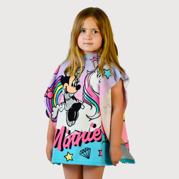 poncho niña playa piscina minnie mouse disney