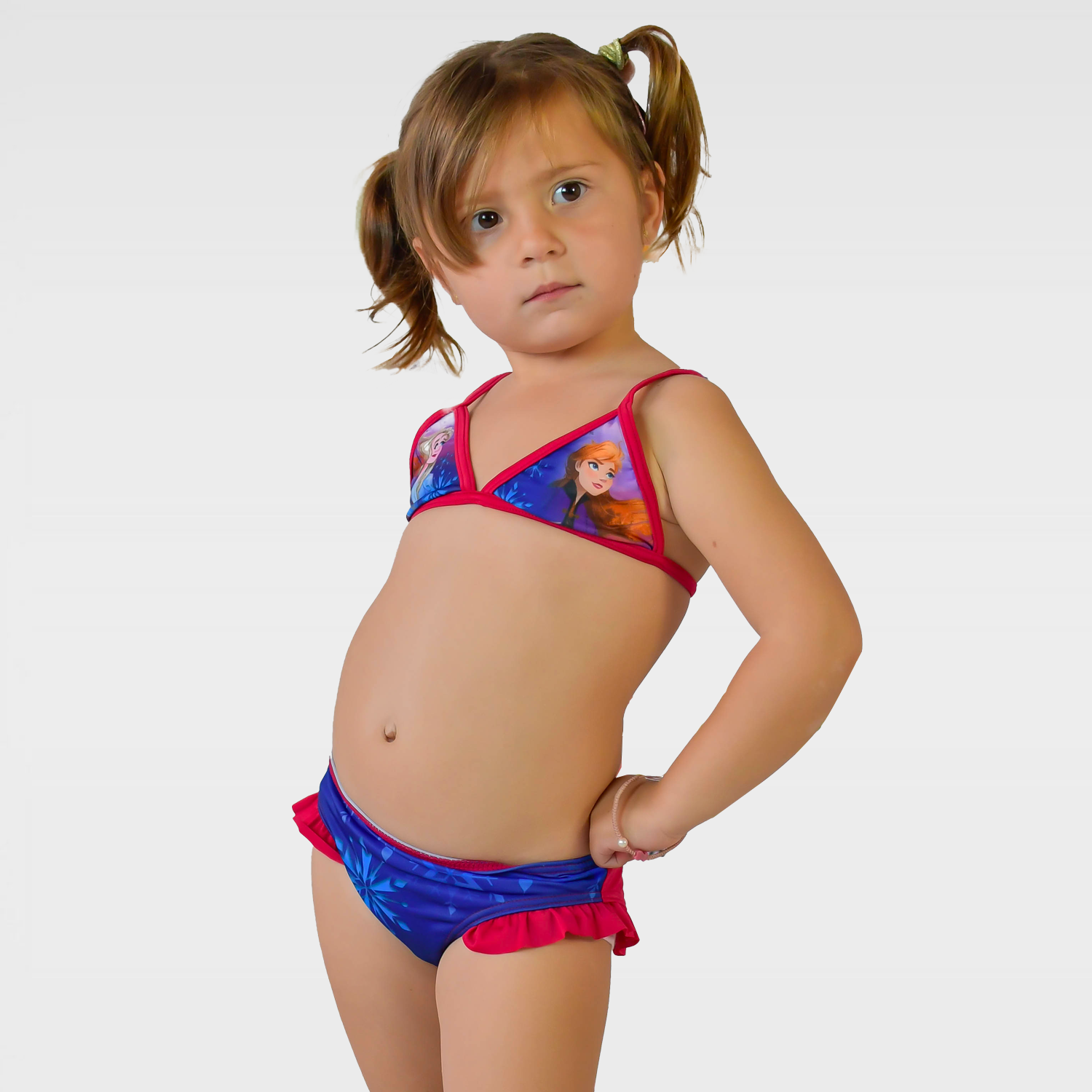 residuo margen Contemporáneo Bikini de FROZEN para niña en 2 colores. | Saiti Kids