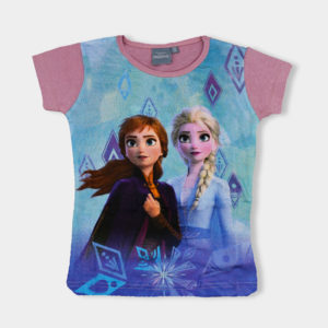 Camiseta Frozen de manga corta para niña.