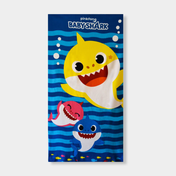 Toalla Baby Shark para niños. Baño, playa y piscina