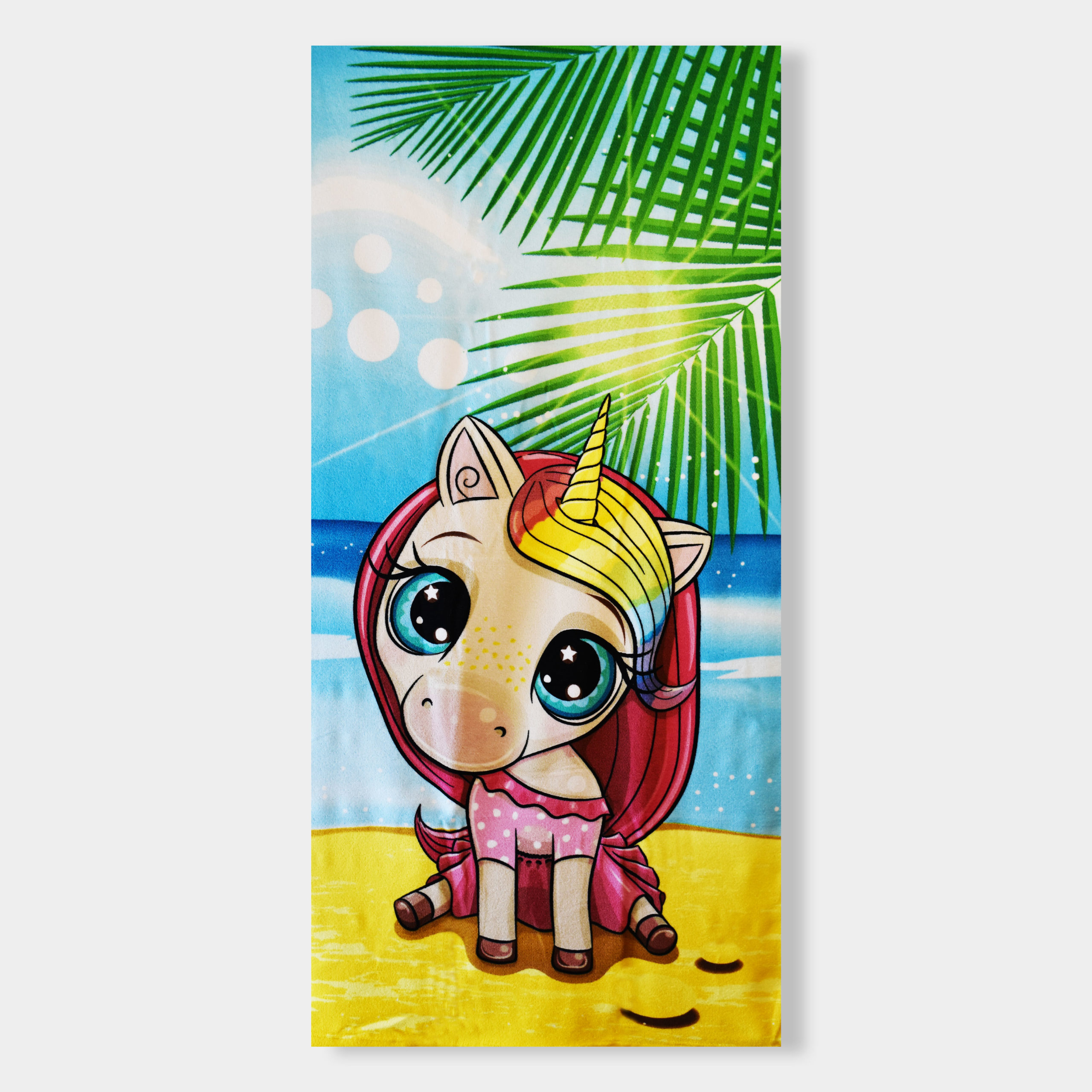 Toalla Poncho unicornio para niños ideal para pileta, playa, Baño