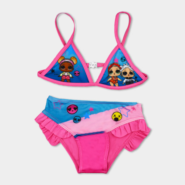 Bikini LOL Surprise para niña en fucsia