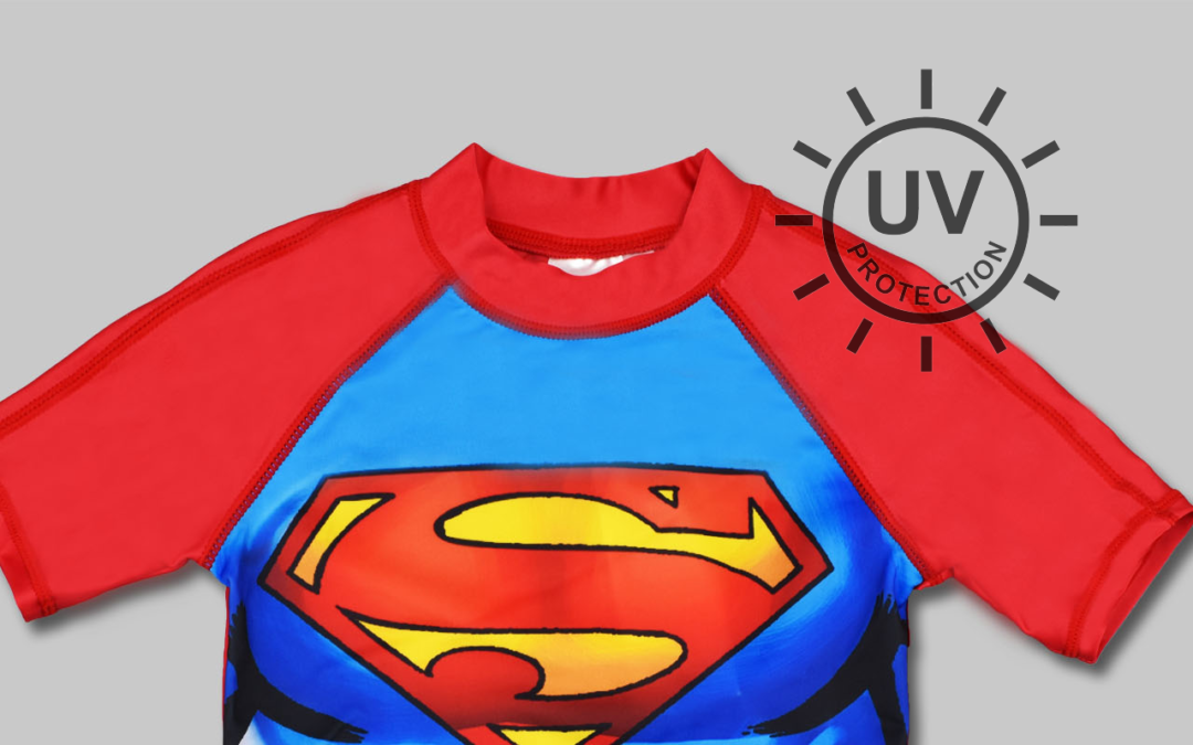 Camiseta infantil de Superman con protección ultravioleta para niños