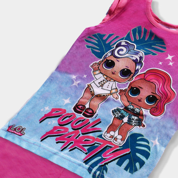 Conjunto de verano LOL niña desmangado. - Imagen 2