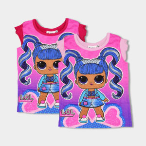 Camiseta LOL, manga corta, niña