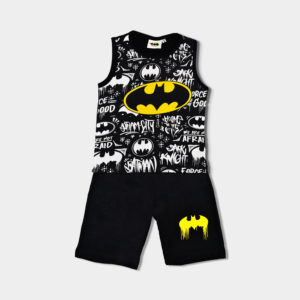 pijama infantil verano batman niño gris negro