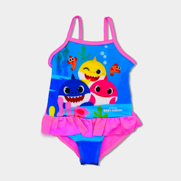 bañador traje de baño para niña infantil baby shark