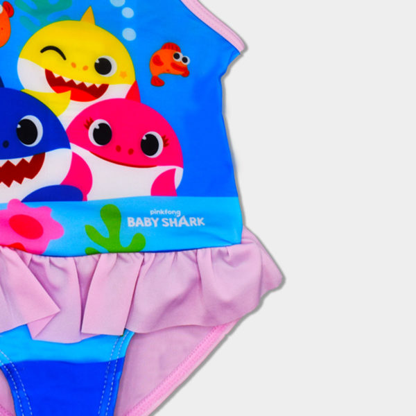 bañador traje de baño para niña infantil baby shark