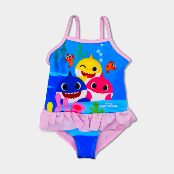 bañador traje de baño para niña infantil baby shark