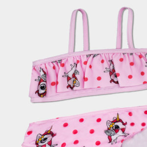 Bikini bandeau UNICORNIOS para niña