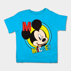 camiseta infantil mickey mouse disney para niño color azul y rojo