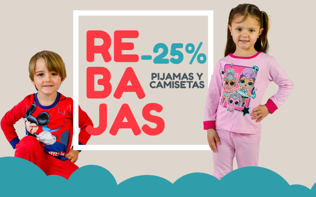 oferta descuento pijamas camisetas infantiles