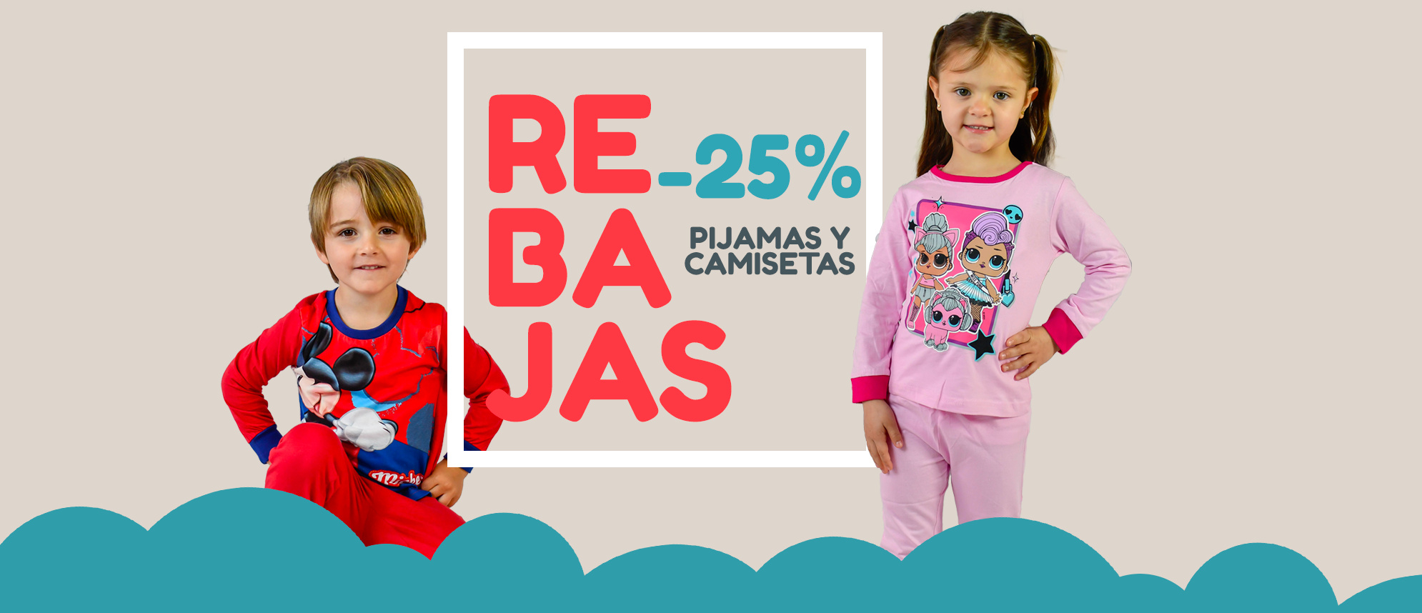 Rebajas Verano Oferta descuento -25% en pijamas infantiles y camisetas para  niños | Saiti Kids