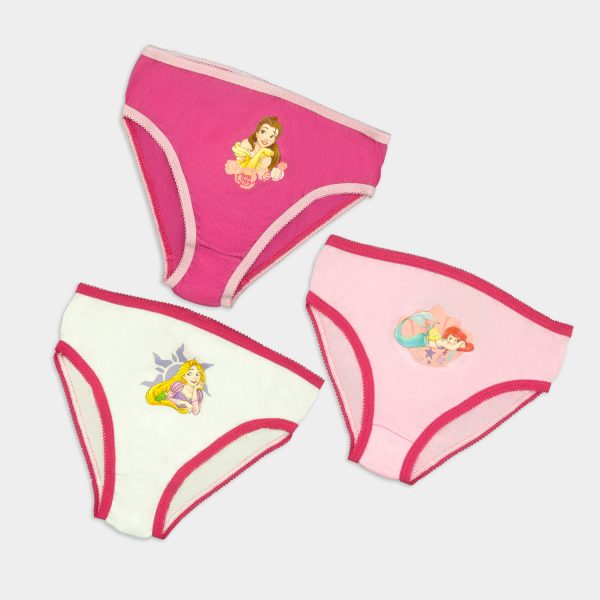 bragas pack princesas disney para niña en tres diseños diferentes