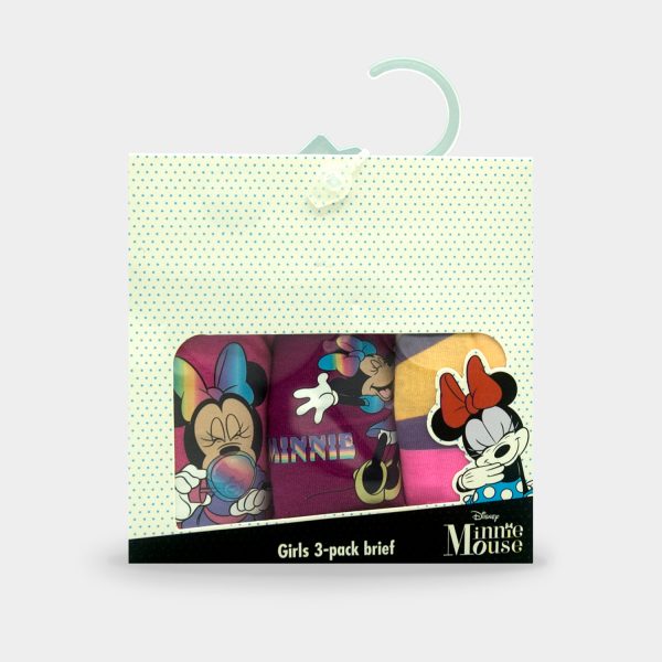 bragas pack minnie mouse para niña en tres colores tonos rosa