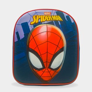 mochila 3d spiderman para niño con colores azul y rojo