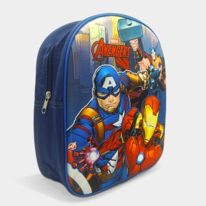 mochila 3d avengers para niño de color azul prusia