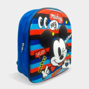 mochila 3d mickey mouse para niño de colores azul y negro