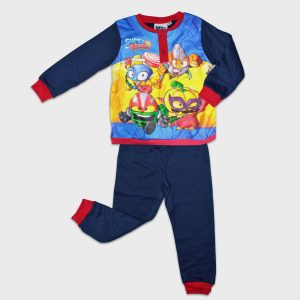 Pijama Super Zings para niño en colores rojo y azul marino.