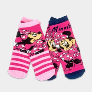 Pack de 2 calcetines antideslizantes de Minnie Mouse para niña.