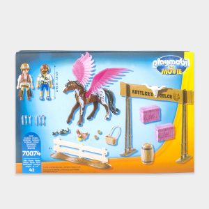 Juego de 41 piezas de la película Marla, Del y caballo con alas de Playmobil.