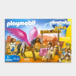 Juego de 41 piezas de la película Marla, Del y caballo con alas de Playmobil.