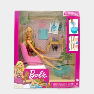 Juego de spa y salón de belleza de Barbie Mattel, para niña.