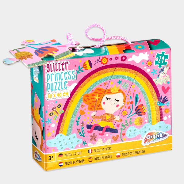 puzzles princesa o unicornio purpurina